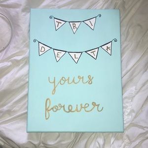 Tri Delta Canvas Blue Mint